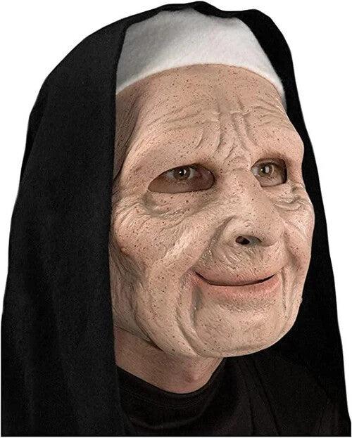 Replica Nun Unisex Halloween Cosplay Costume Mask Halloween Fast