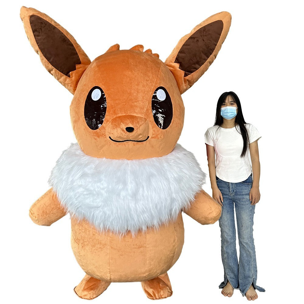 Eevee Inflatable Mascot Costume Plush Halloween Carnival Cosplay Party Outfit Halloween Fast