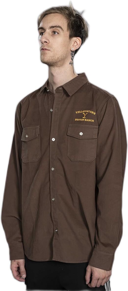 Yellowstone Dutton Ranch Button Up Long Sleeve Shirt Halloween Costume Cosplay Halloween Fast