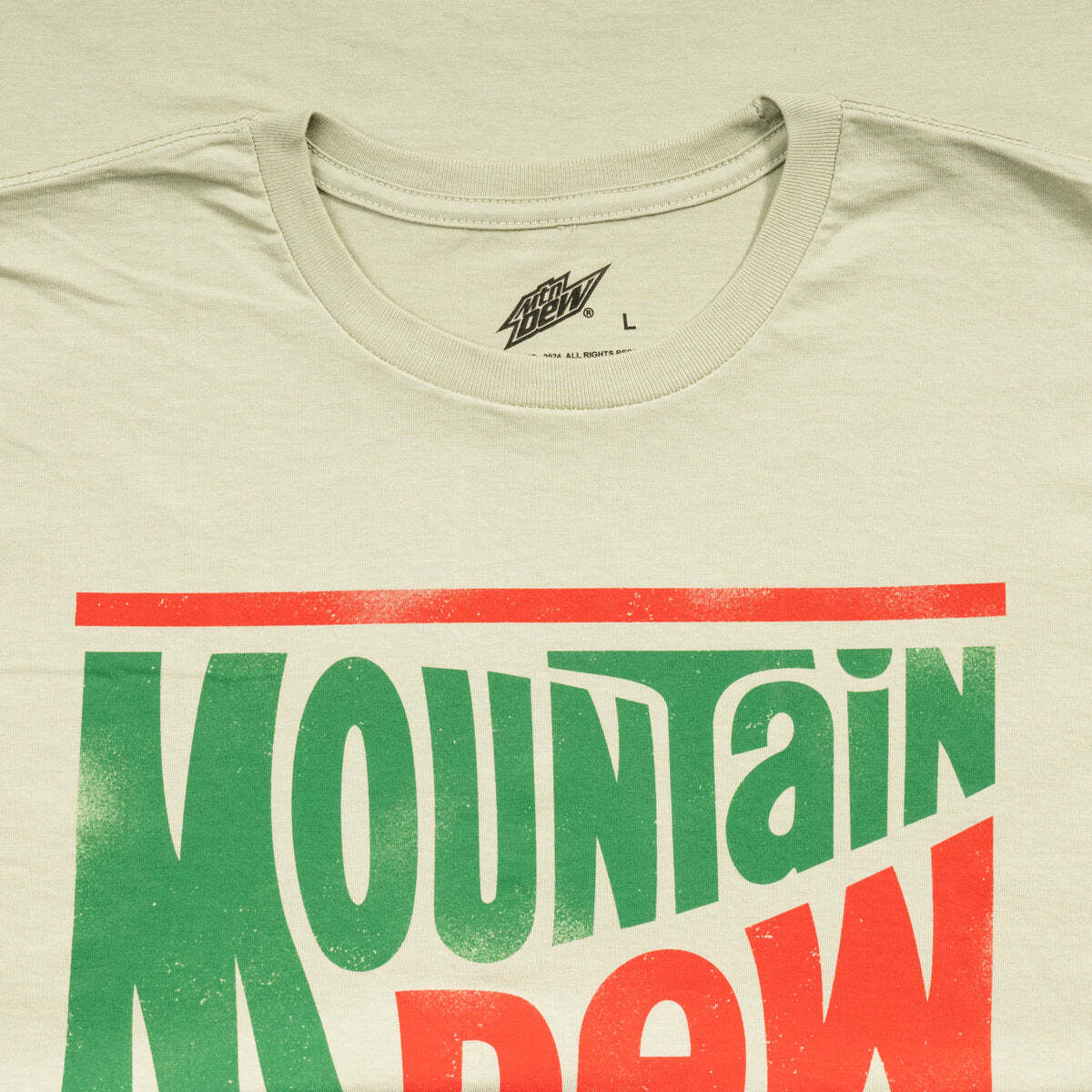 Mountain Dew Logo Green T-Shirt for Halloween Cosplay Soft Cotton Tee for Unisex Halloween Fast