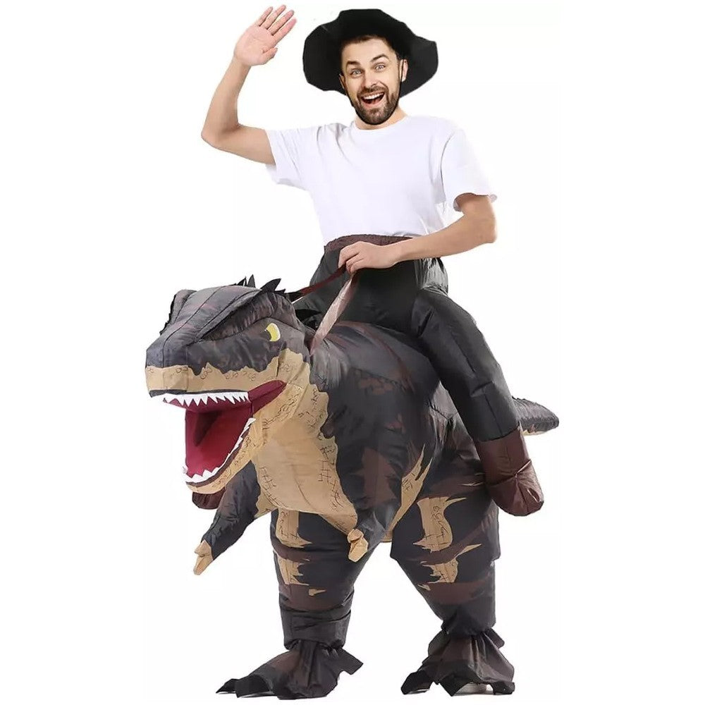 T-Rex Ride on Inflatable Costume Adult for Halloween Cosplay Party Fancy Dress Halloween Fast