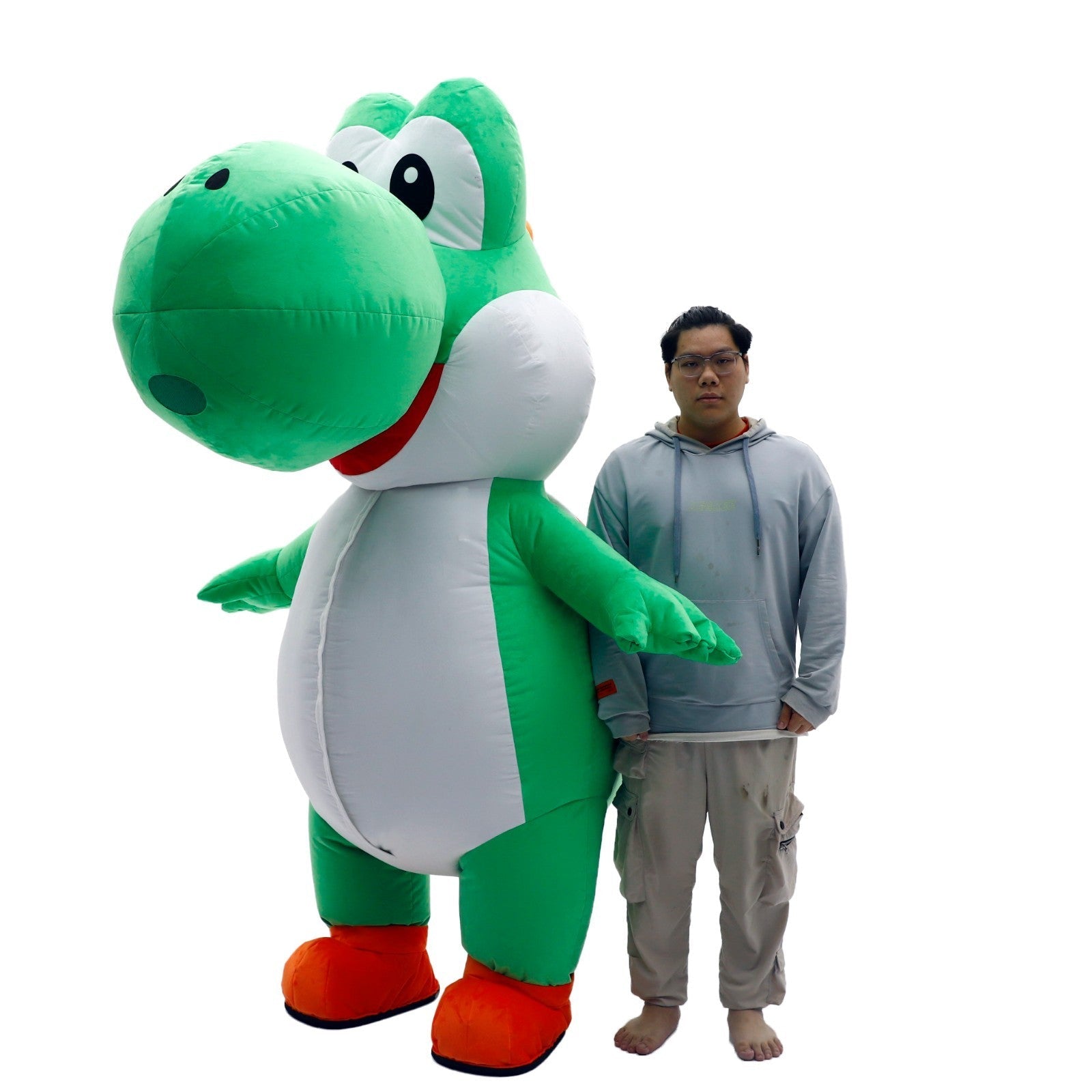 Yoshi Inflatable Mascot Costume Plush Halloween Carnival Cosplay Party Outfit Halloween Fast