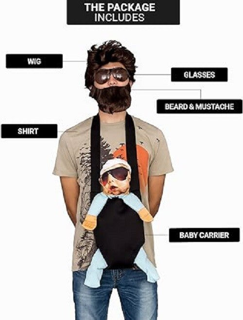 Men's Alan Deluxe Costume Set - Funny The Hangover Character Halloween Outfit Halloween Fast