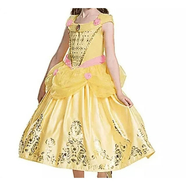 Disguise Girl's Prestige Costume Dress-Up Belle, XS (3T-4T) Halloween Fast