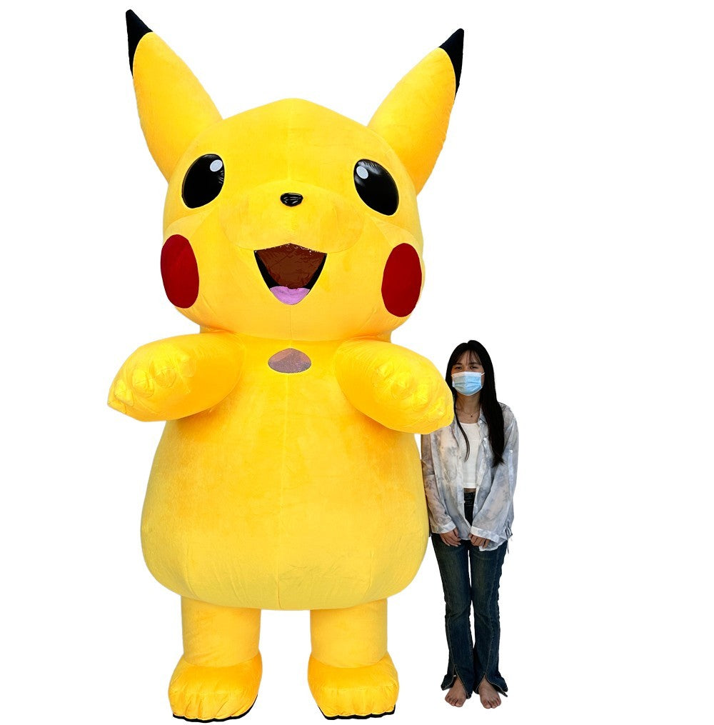 Pikachu Inflatable Mascot Costume Plush Halloween Carnival Cosplay Party Outfit Halloween Fast