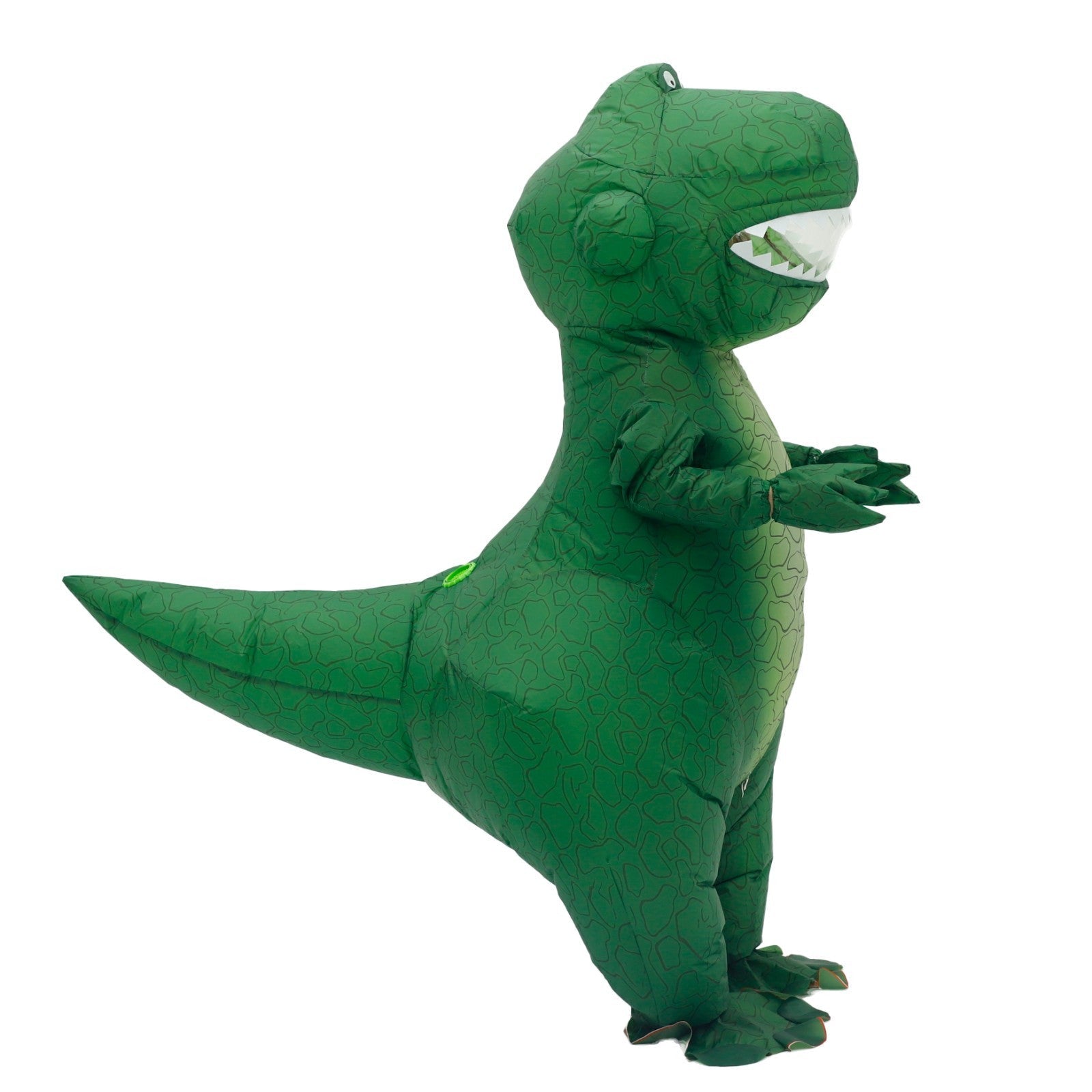 7' Green T-Rex Inflatable Costume Adult for Halloween Cosplay Party Fancy Dress Halloween Fast