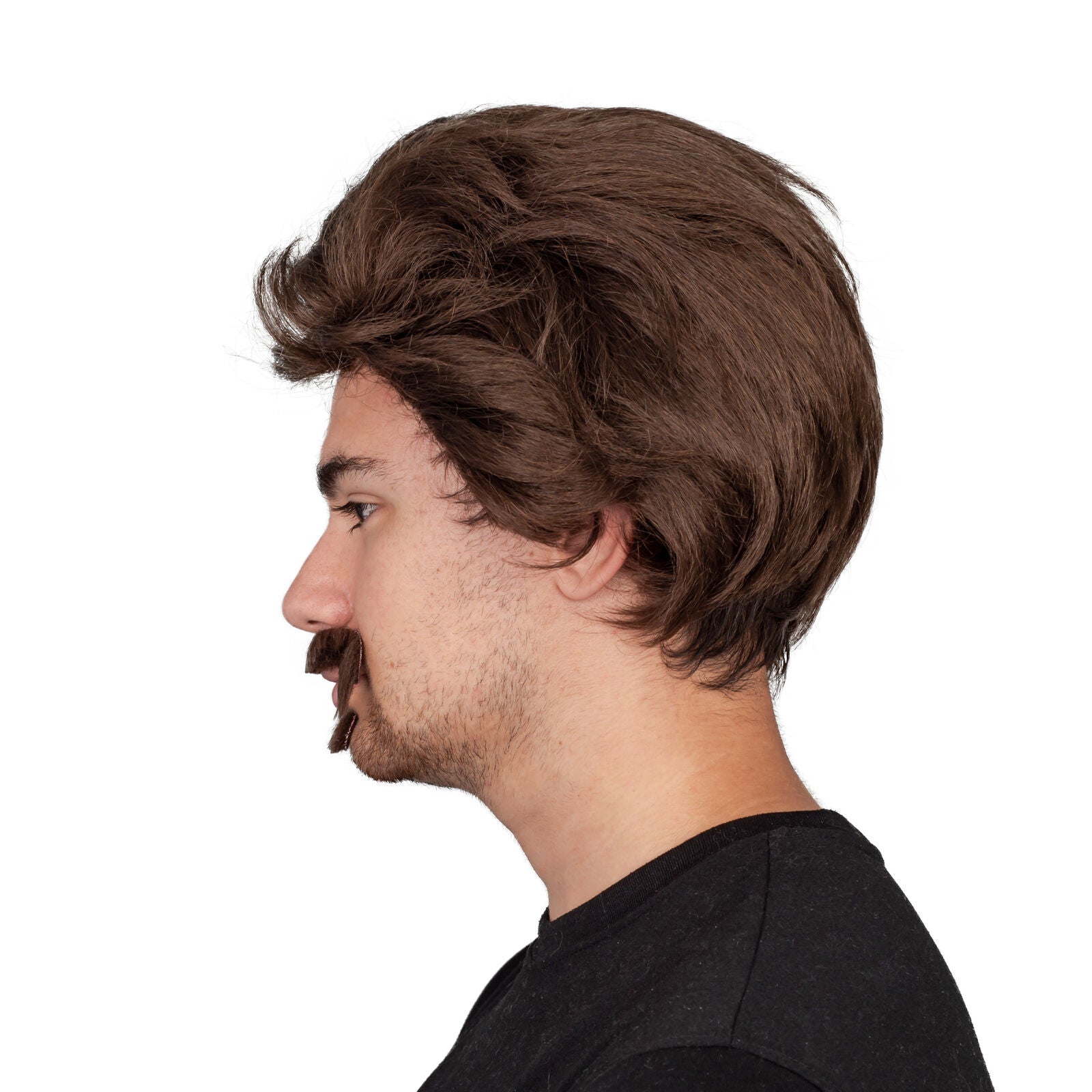Adult Unisex Halloween Cosplay Dark Hair Mustache & Soul Patch Costume Accessory Halloween Fast
