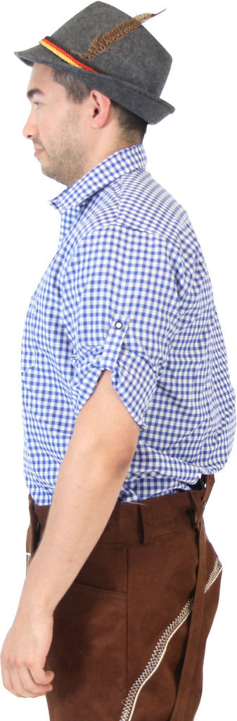 Oktoberfest German Bavarian Trachten Halloween Cosplay Costume Plaid Shirt Halloween Fast