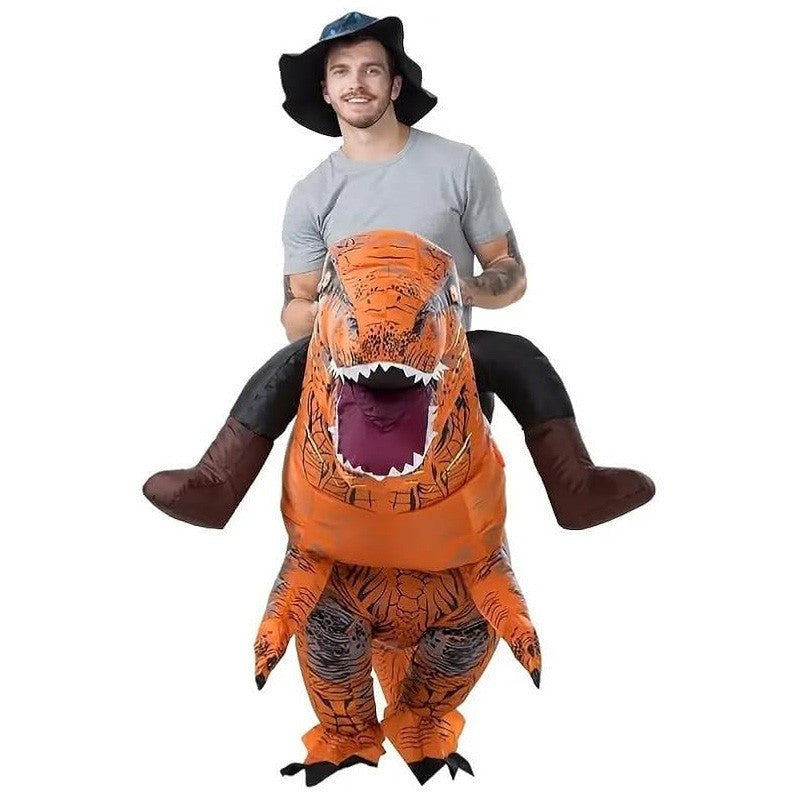 T-Rex Ride on Inflatable Costume Adult for Halloween Cosplay Party Fancy Dress Halloween Fast