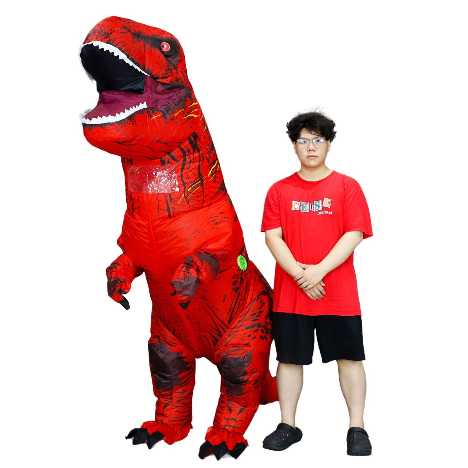 7ft T-Rex Inflatable Costume Adult Size for Halloween Cosplay Party Fancy Dress Halloween Fast