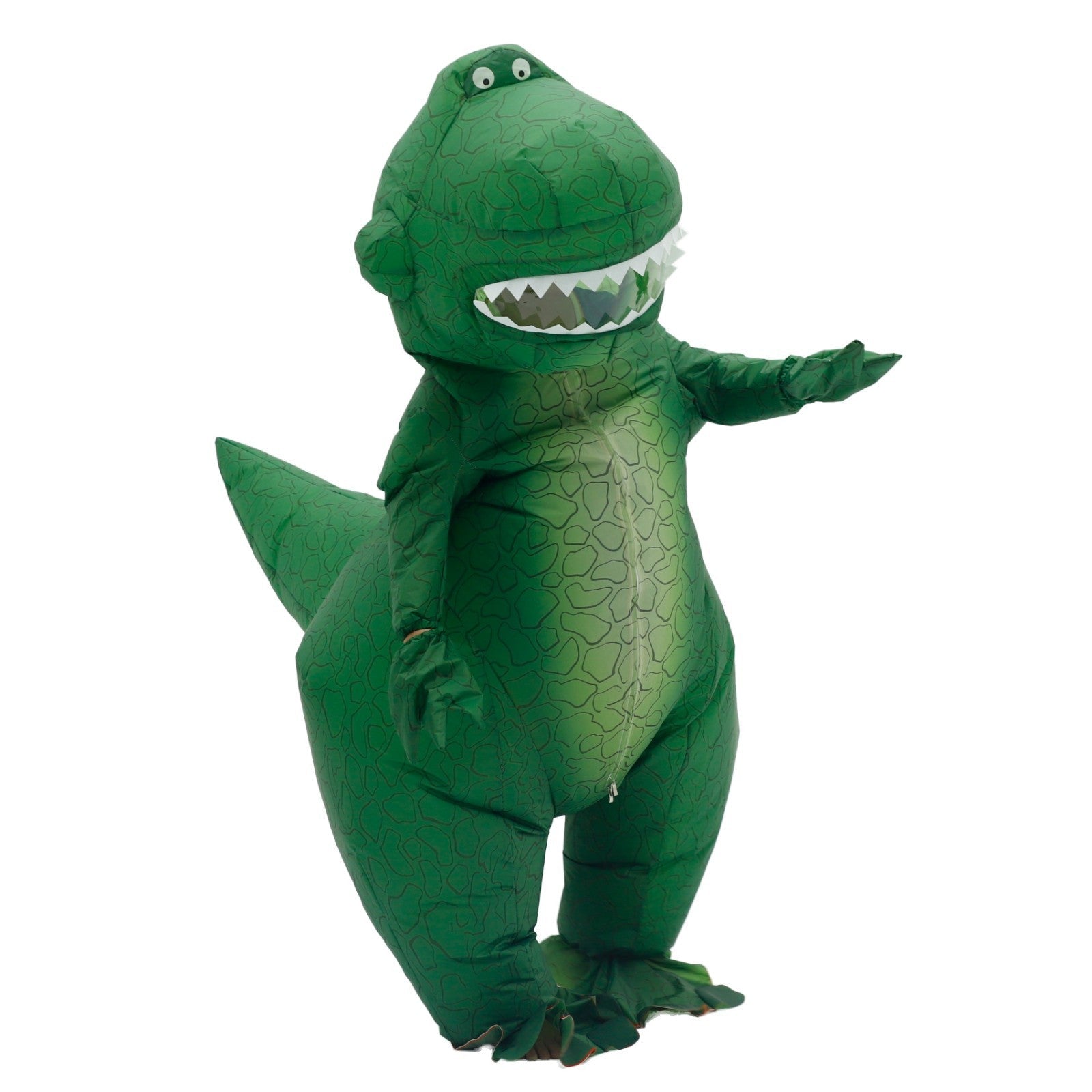 7' Green T-Rex Inflatable Costume Adult for Halloween Cosplay Party Fancy Dress Halloween Fast