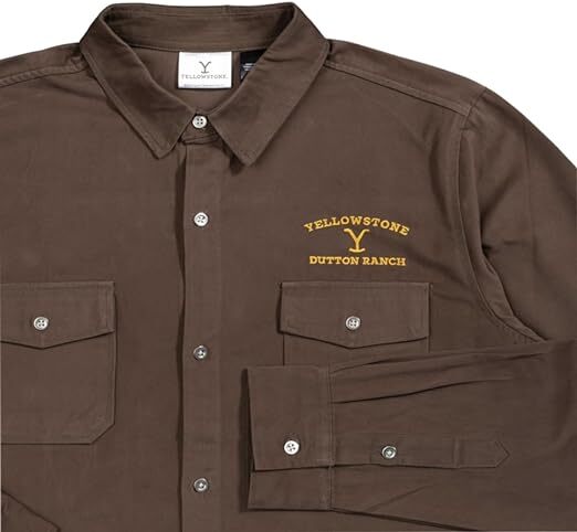 Yellowstone Dutton Ranch Button Up Long Sleeve Shirt Halloween Costume Cosplay Halloween Fast