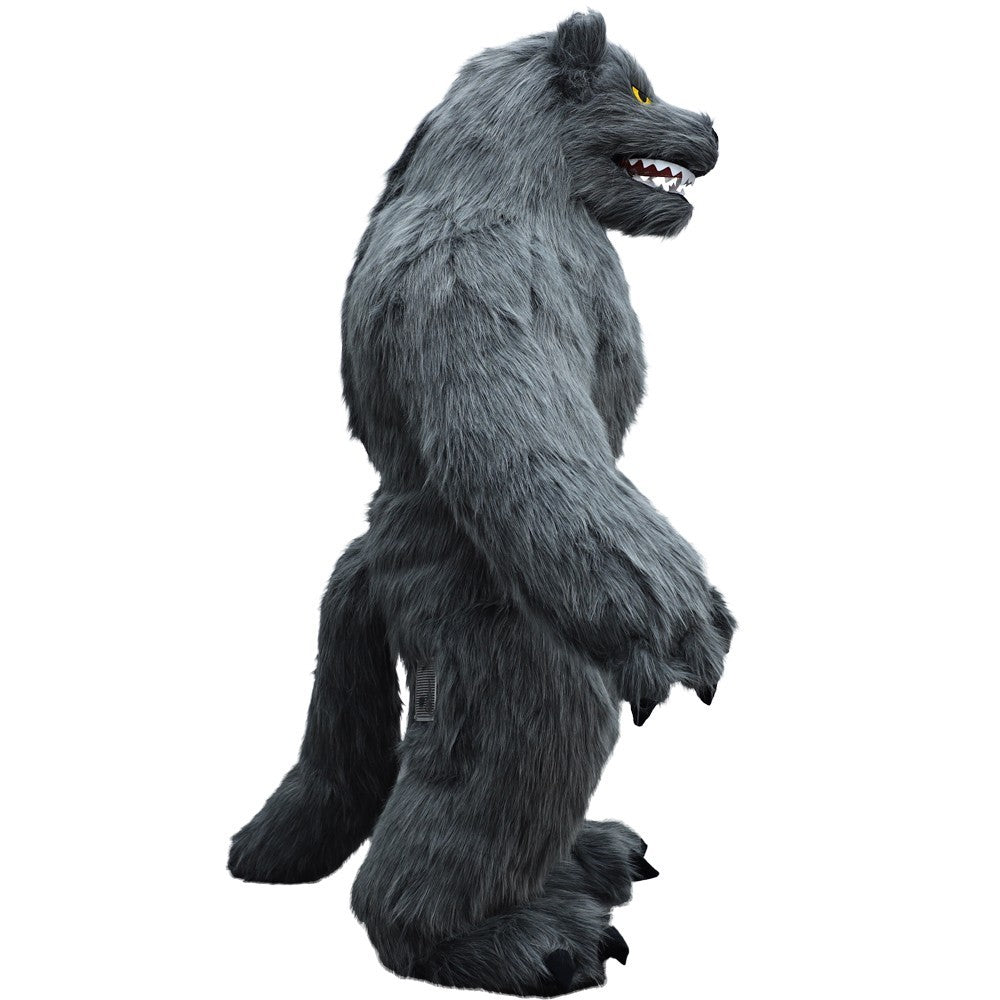 Giant Furry Gray Werewolf Inflatable Mascot Costume Halloween Outfit Fancy Dress Halloween Fast