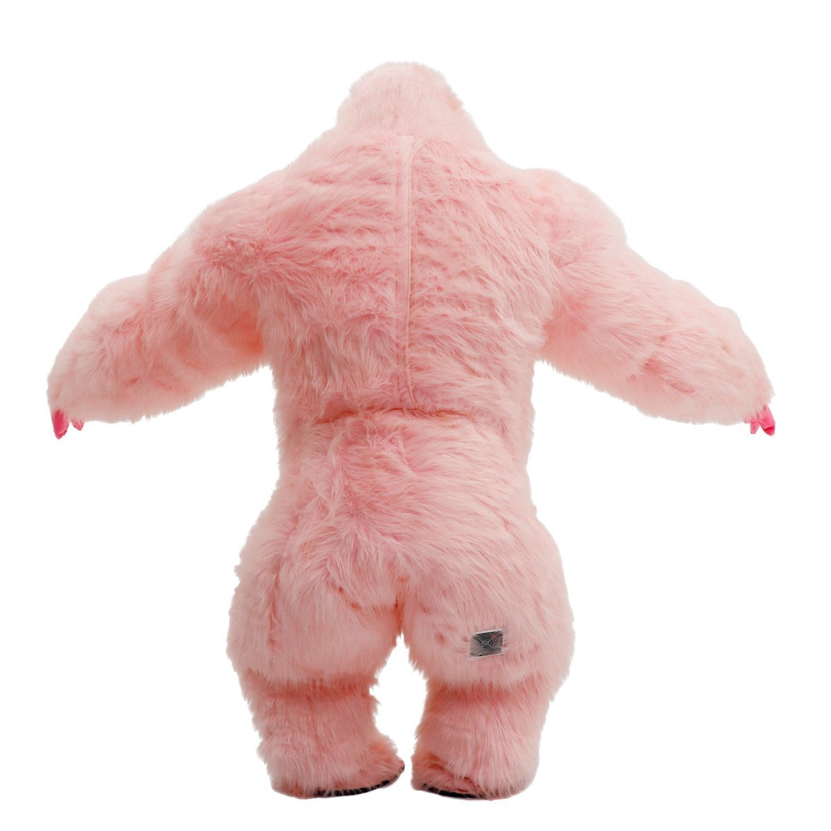 Fluffy Pink Gorilla Inflatable Costume Mascot Halloween Party Outfit w/Battery Halloween Fast