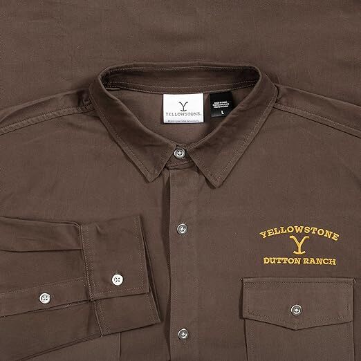 Yellowstone Dutton Ranch Button Up Long Sleeve Shirt Halloween Costume Cosplay Halloween Fast