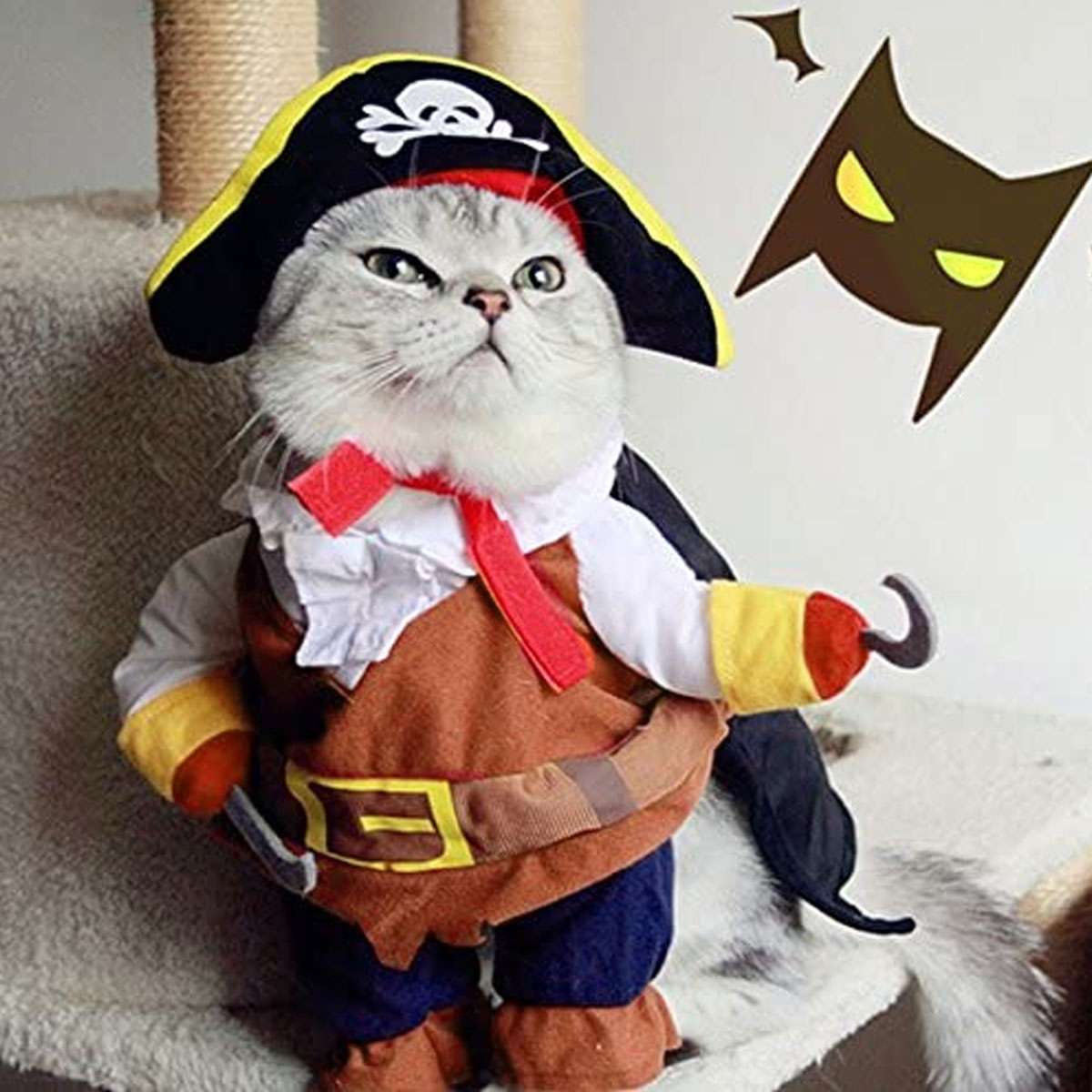 Pet Dog Cat Cowboy & Pirate Funny Halloween Puppy Party Costume Clothes S M L XL Halloween Fast